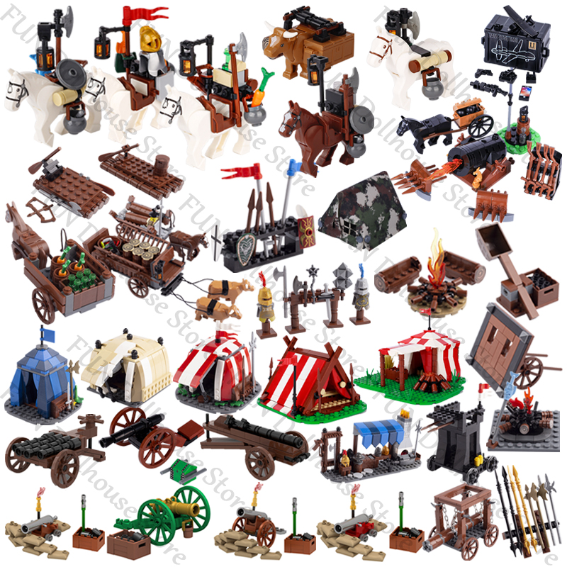 Lego Minifigure Holder - Medieval Military Napoleonic Cannon Soldier Tent