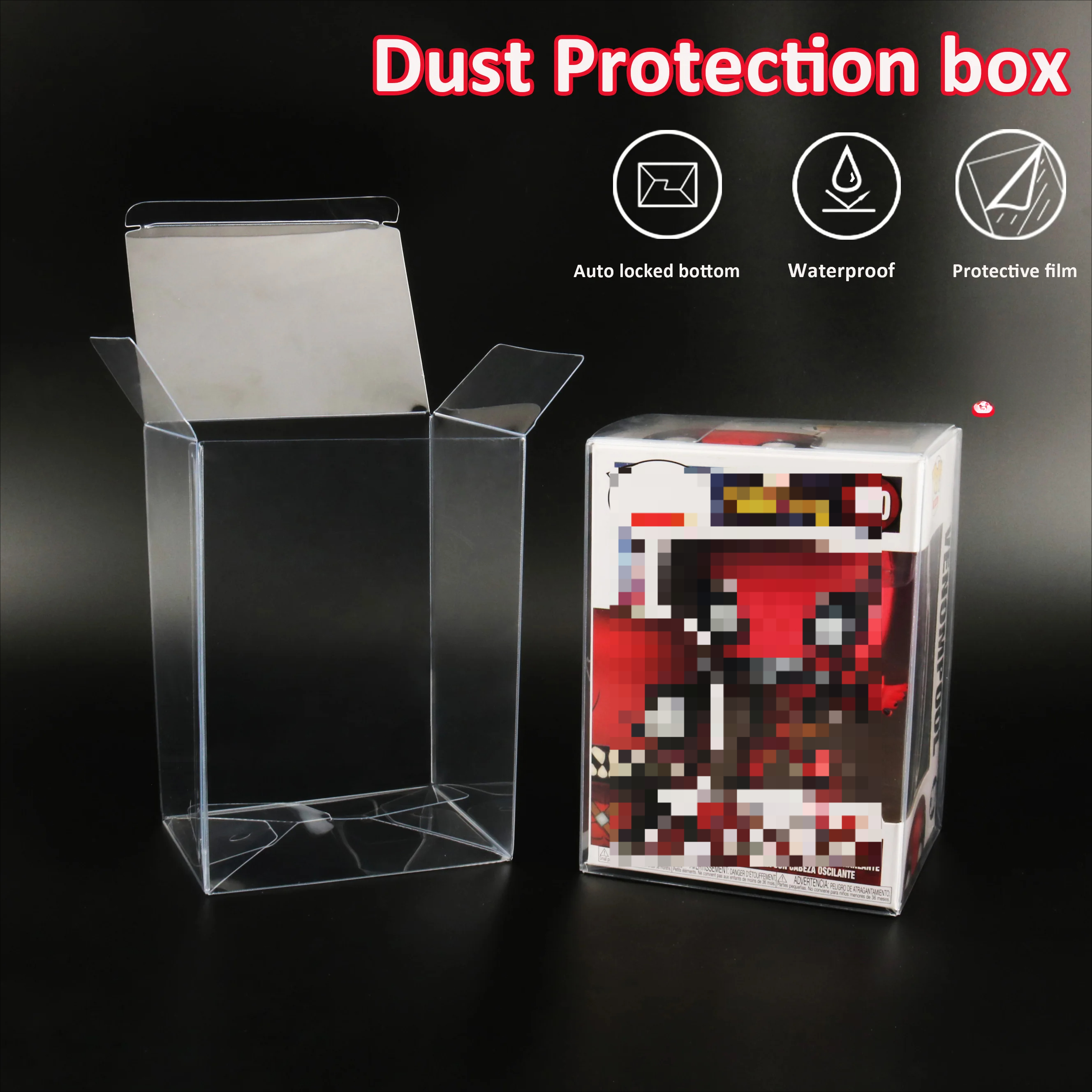 Funko Pop Protector - 10/20pcs Transparent Protector PET Plastic Case