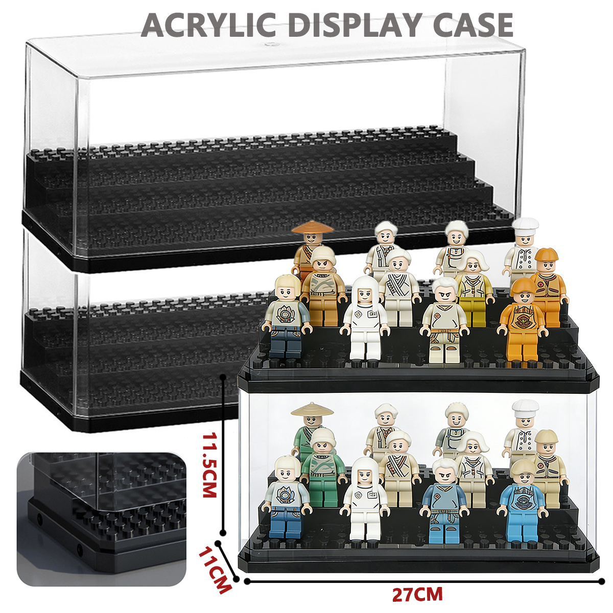 Lego Minifigure Holder - Acrylic Display Case for Lego Minifigures
