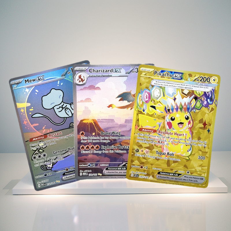 Pokemon Binder Card - Foil PKM Single Cards Pikachu Charizard