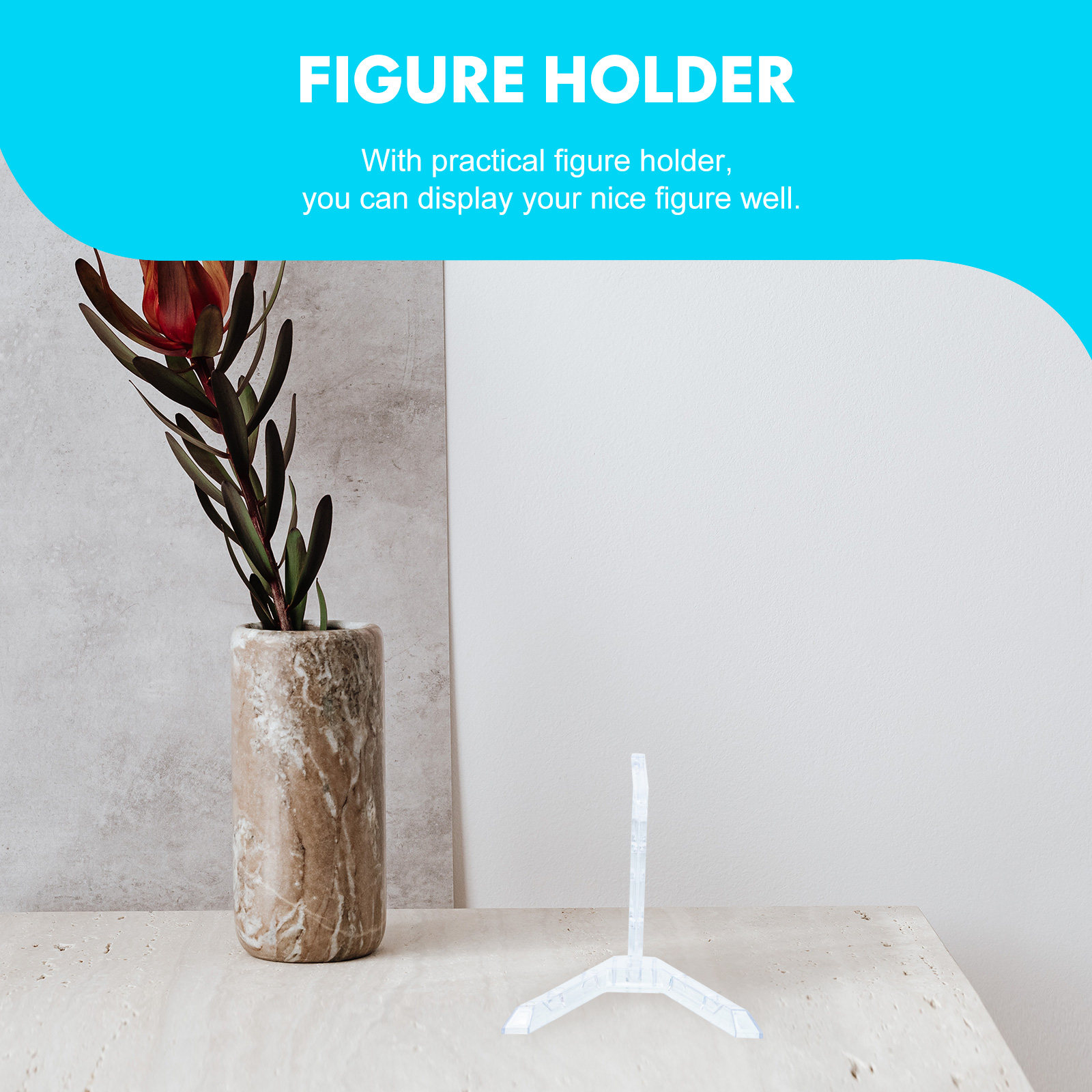 Action Figure Stand - 3Pcs Figure Display Stand Plastic Base