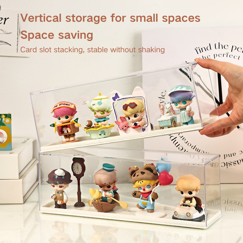 Pop Display Shelf - Dustproof Stackable Figure Storage Box High