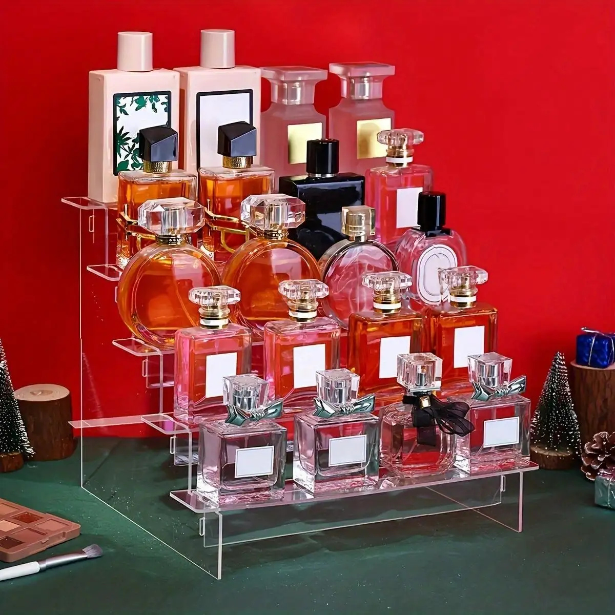 Display Risers Set - Acrylic Display Risers Perfume Organizer Stand