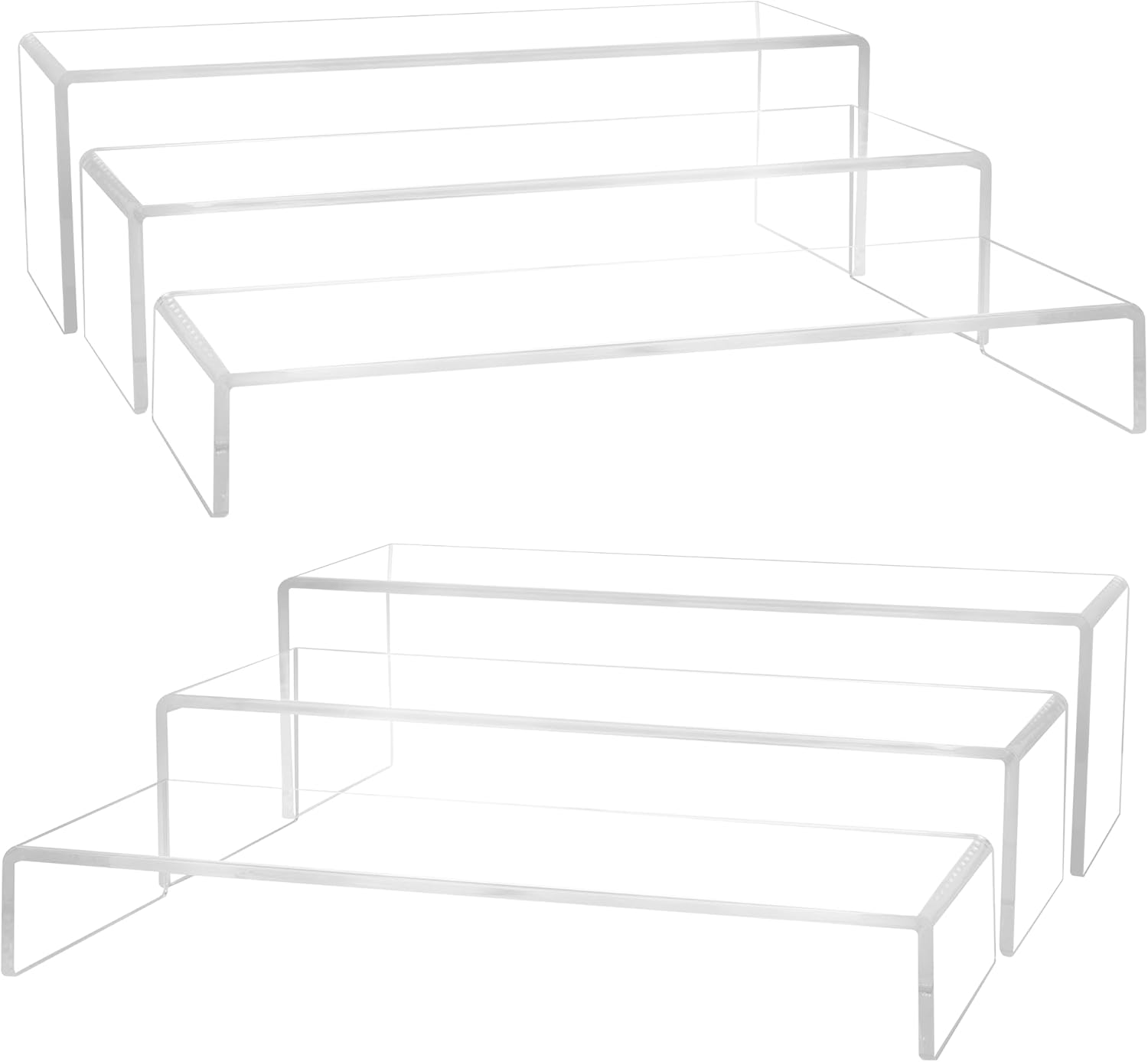 Display Risers Set - Acrylic Display Risers, 2 Set -