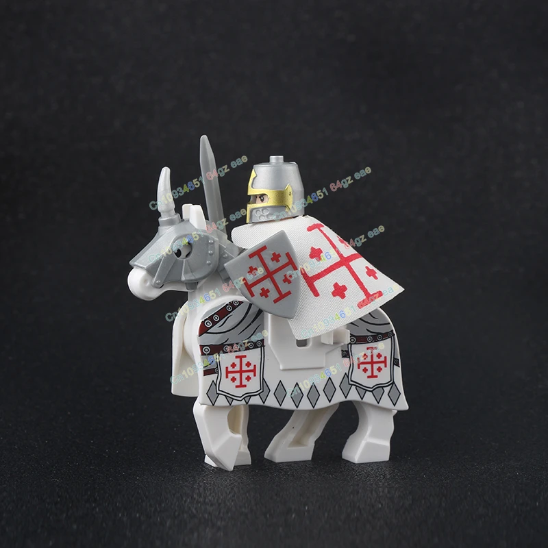 Lego Minifigure Holder - Soldier Knight War Horse Mouts Heavy