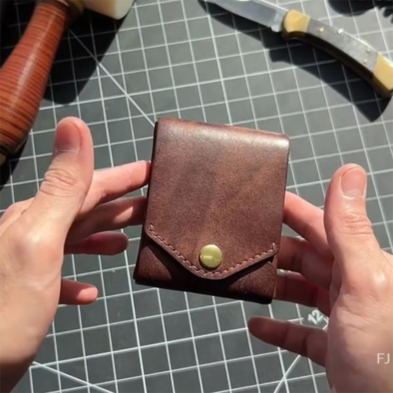 Card Top Loader - [YU]Multifunctional Compact Wallet,Handmade Leather Card Holder/Wallet,Small