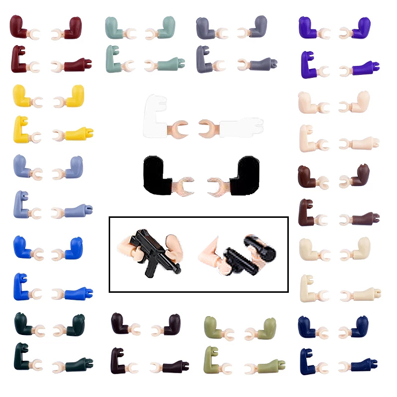 Lego Minifigure Holder - WW2 Military Figures Arms Hand Weapons