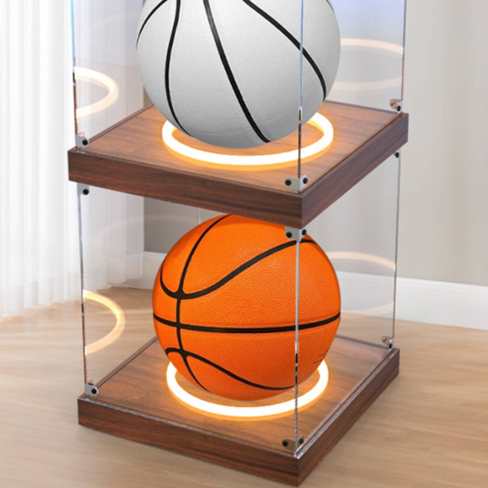 Display Case Acrylic - Acrylic Roundball Display Case Scuff Protection