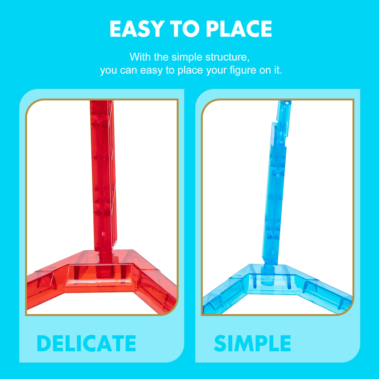 Action Figure Stand - 3Pcs Figure Display Stand Plastic Base