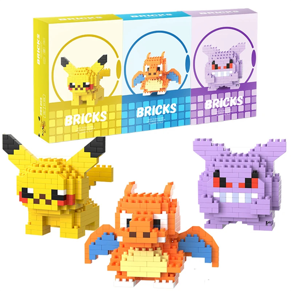 Building Block Mini - Pokemon Micro Building Blocks Pikachu Dragonite