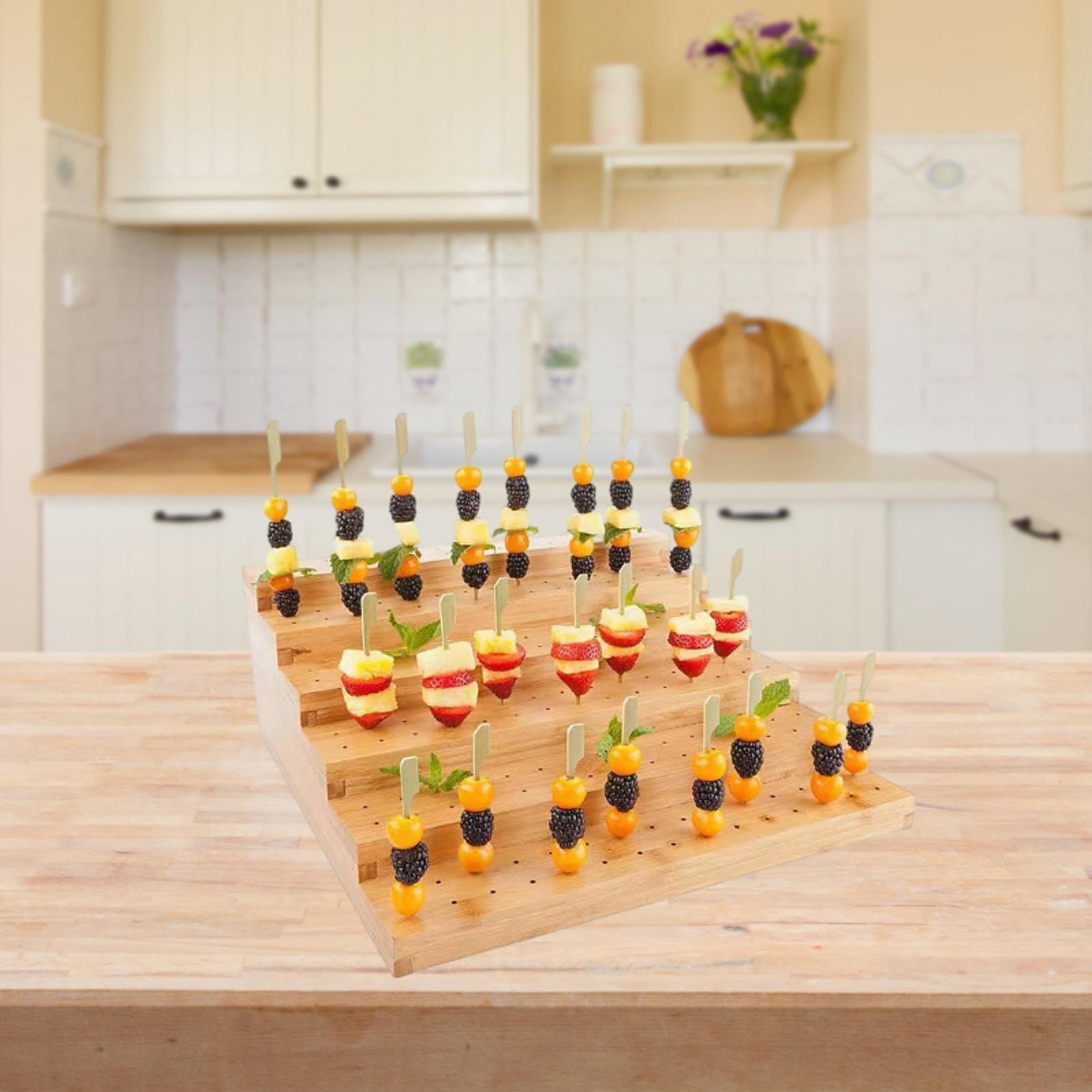 Display Risers Set - Wood Lollipop Holder Portable Sucker Stand