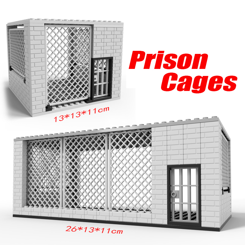 Lego Minifigure Holder - WW2 Military Prison Cage MOC Bricks