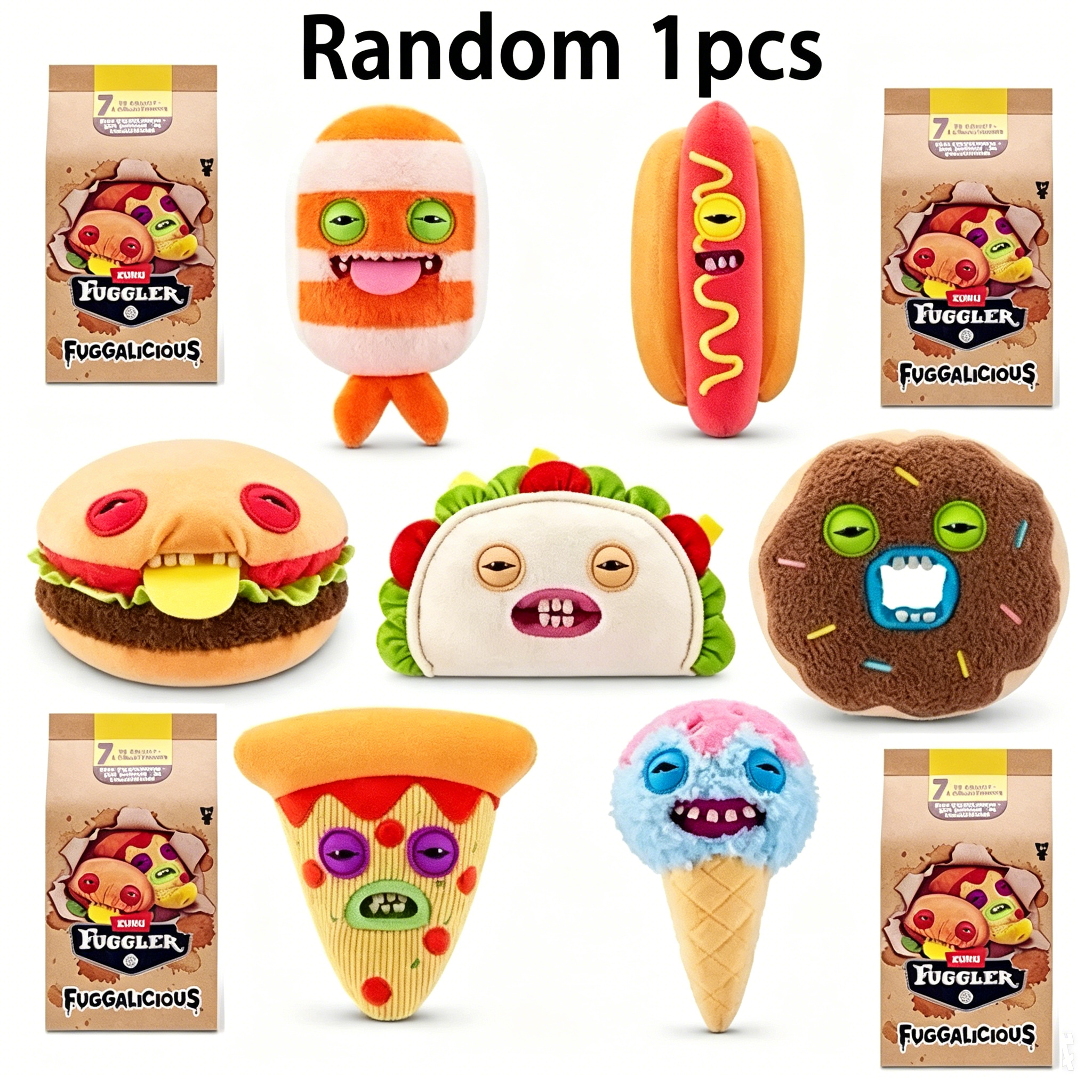 Mystery Box Blind Bag - Fuggler Blind Box Toys Hamburger Pizza