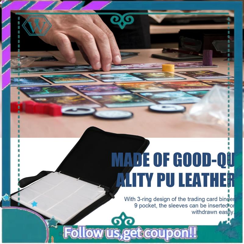 Trading Card Binder - Upgraded Trading Card Binder 9 Pocket,