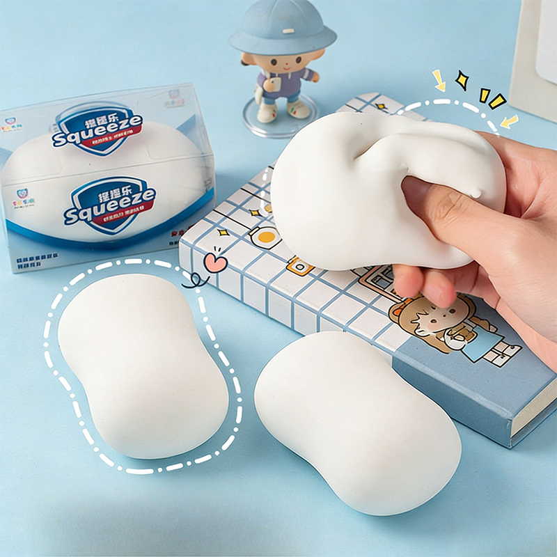 Fidget Cube Original - Soft Fake White Soap Squishy Slime