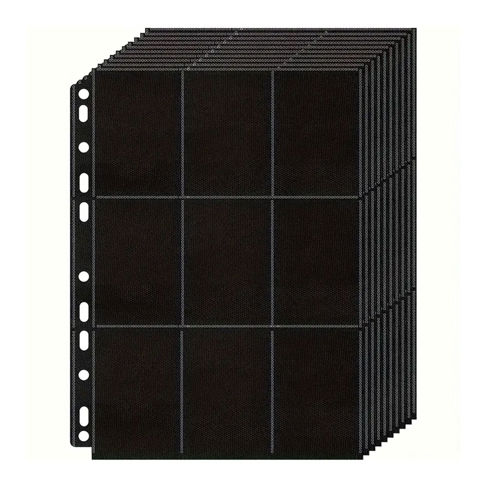 Trading Card Binder - 10Pack Black 9-Pocket A4 Trading Card