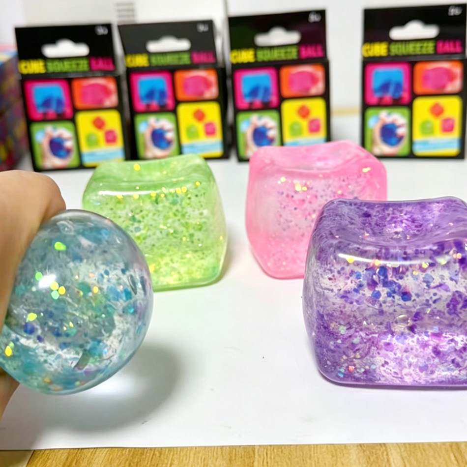 Fidget Cube Original - Colorful Glitter Stress Cube Toy Anti-Stress