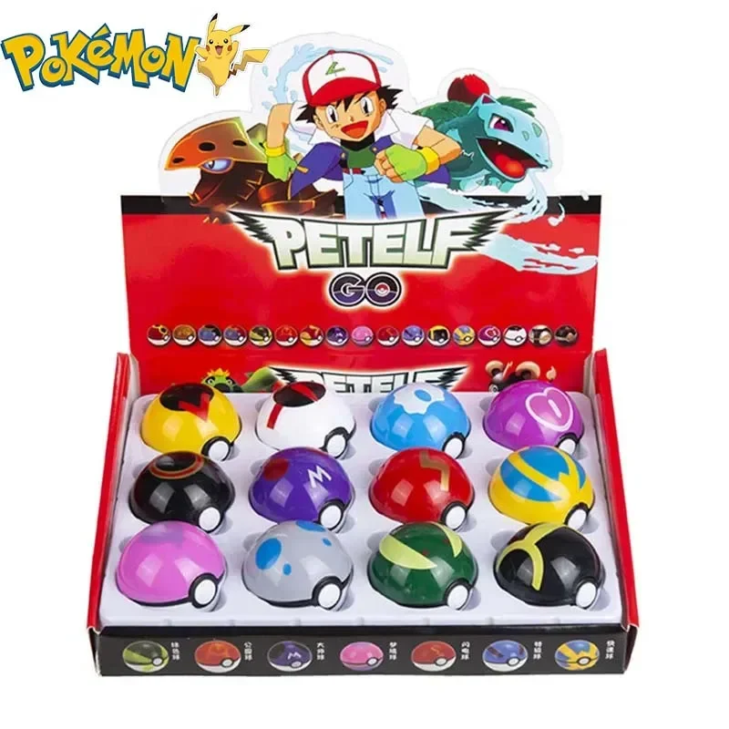 Vinyl Figure Blank - 12Pcs Pokemon Figure Pokeball Toys Pikachu