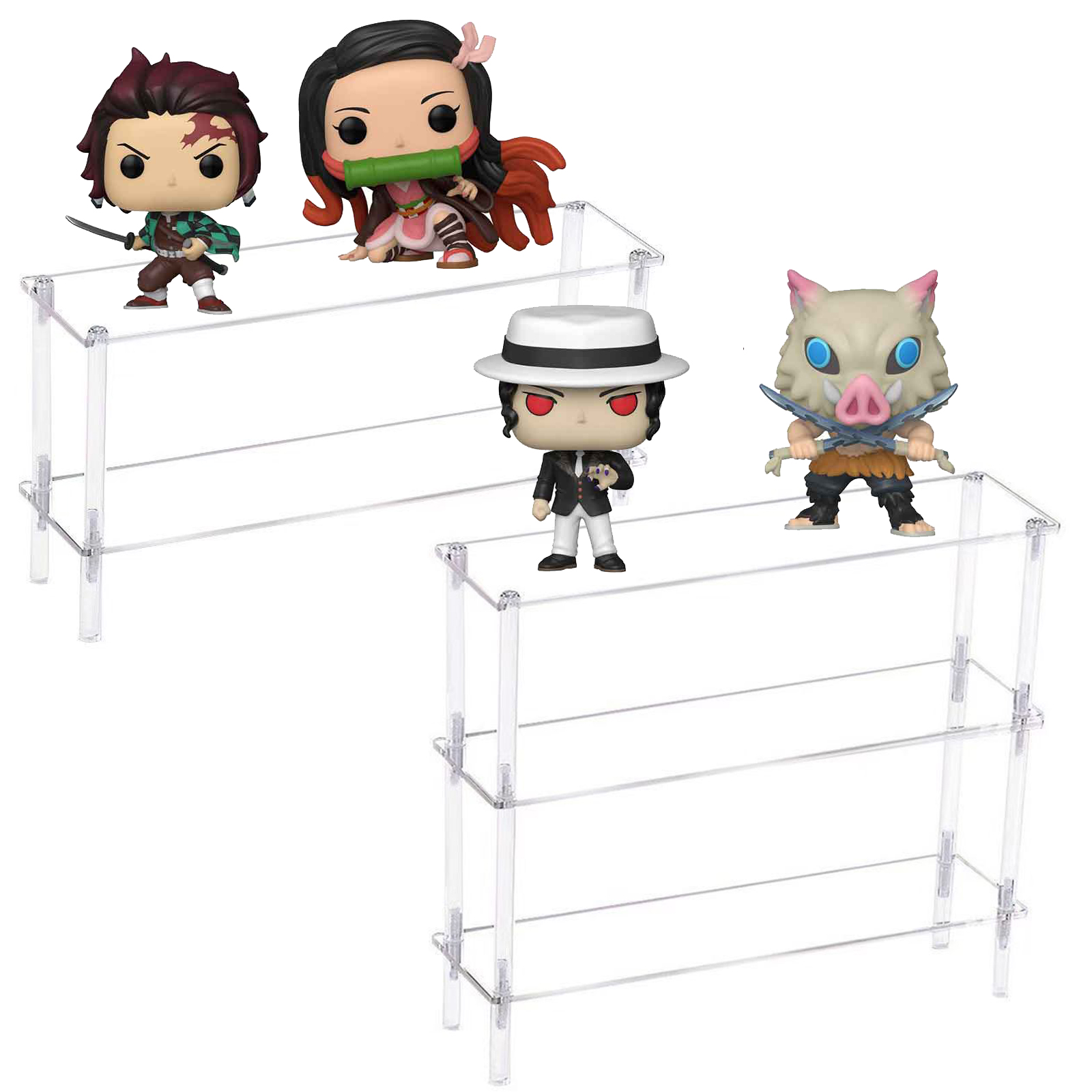 Display Risers Set - Vertical Acrylic Display Riser,Perfume Stand Organizer,Clear