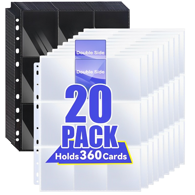 Trading Card Binder - Double-Sided 9 Pocket Game Card Book