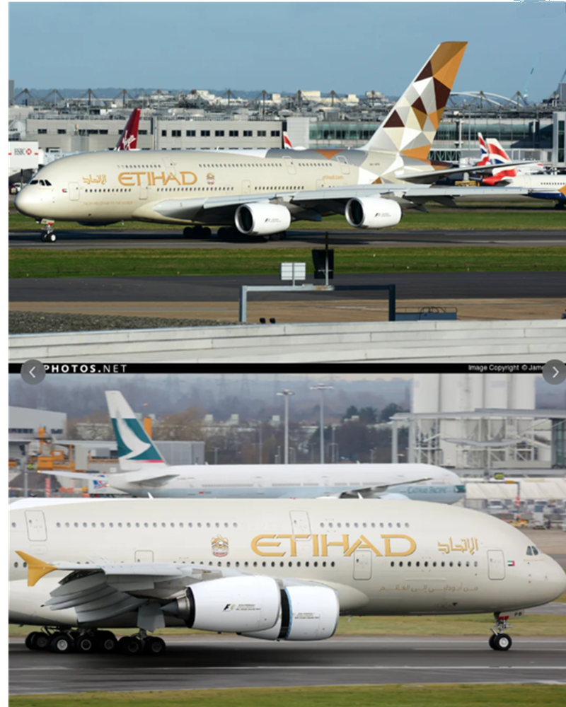 Model Airplane Plastic - New 1/250 Scale A380 ETIHAD Airline
