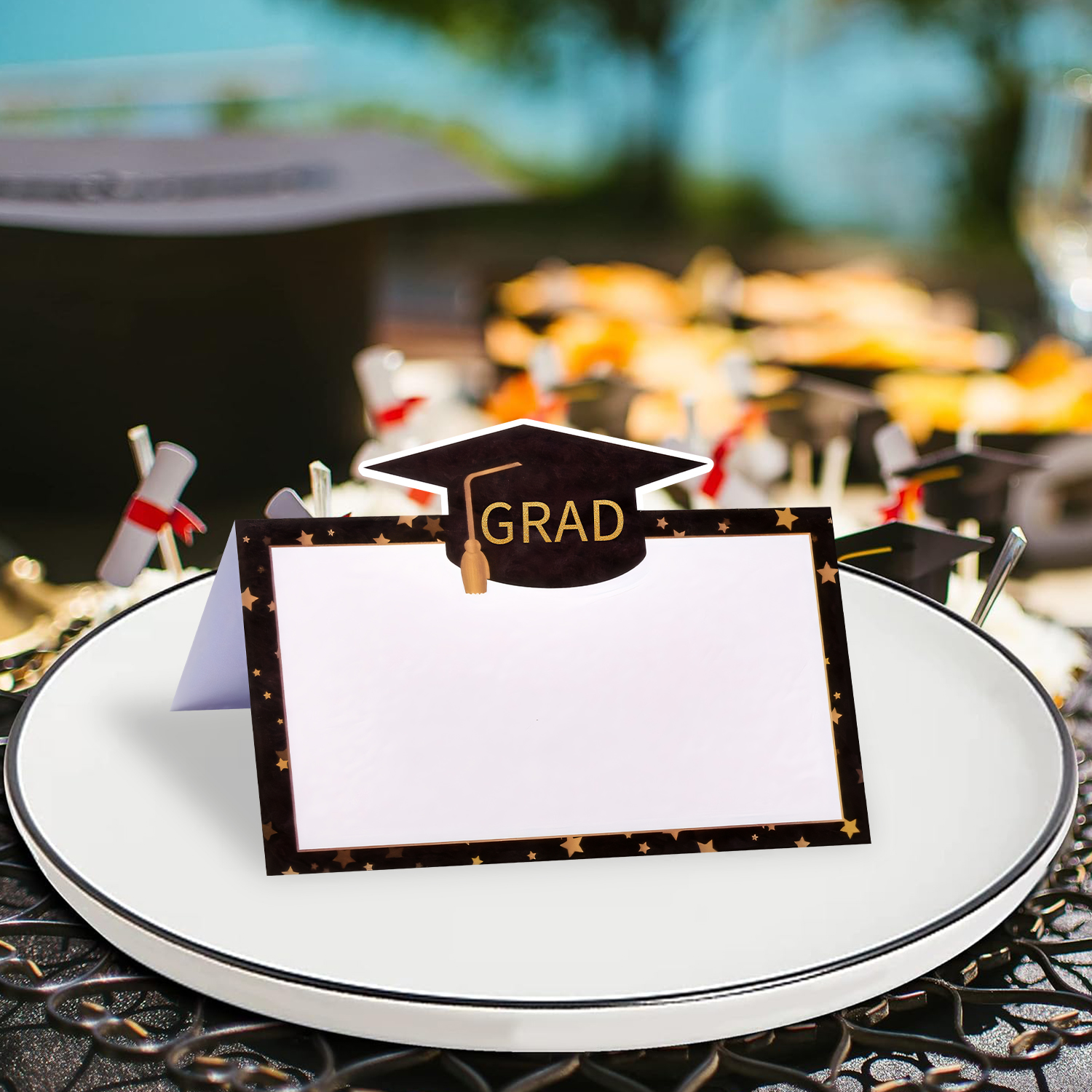 Graded Card Display - 10/20/50Pc Bachelor Cap GRAD Seating Number