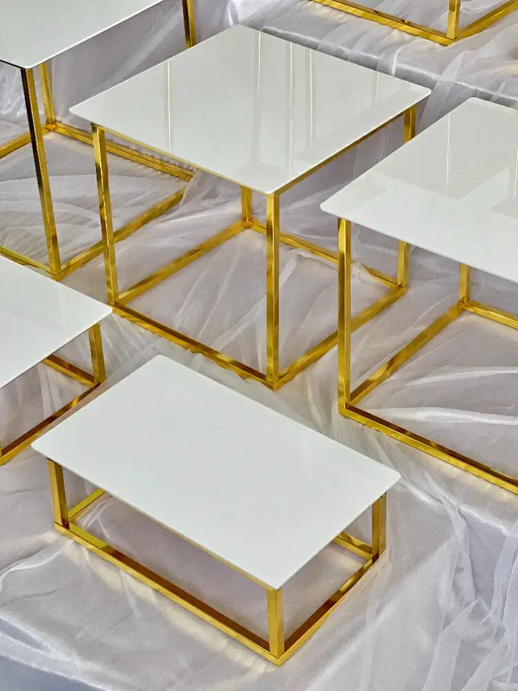 12-20 PCS Luxury Gold Frame Wh - Display Risers Set incelemesi ve fiyatı