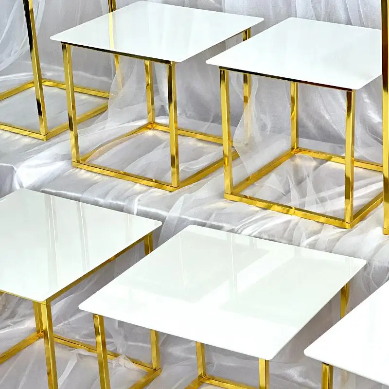 12-20 PCS Luxury Gold Frame Wh - Display Risers Set incelemesi ve fiyatı