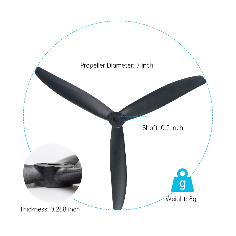 7X4X3 7040 Propeller 7-Inch Bl - Model Airplane Plastic incelemesi ve fiyatı