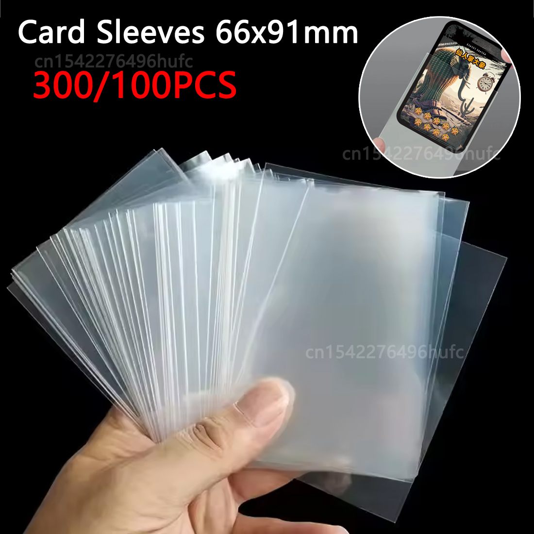 300/100Pcs 66*91mm Card Sleeve - Card Penny Sleeve incelemesi ve fiyatı