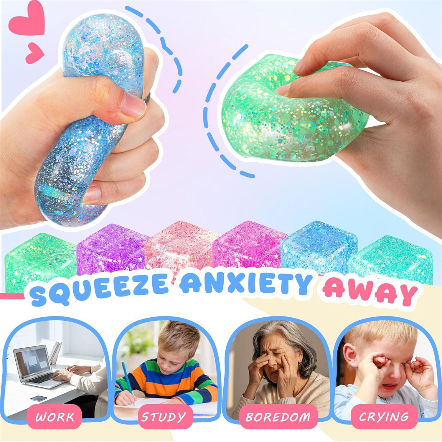 Slow Rise Glitter Stress Cube  - Fidget Cube Original incelemesi ve fiyatı