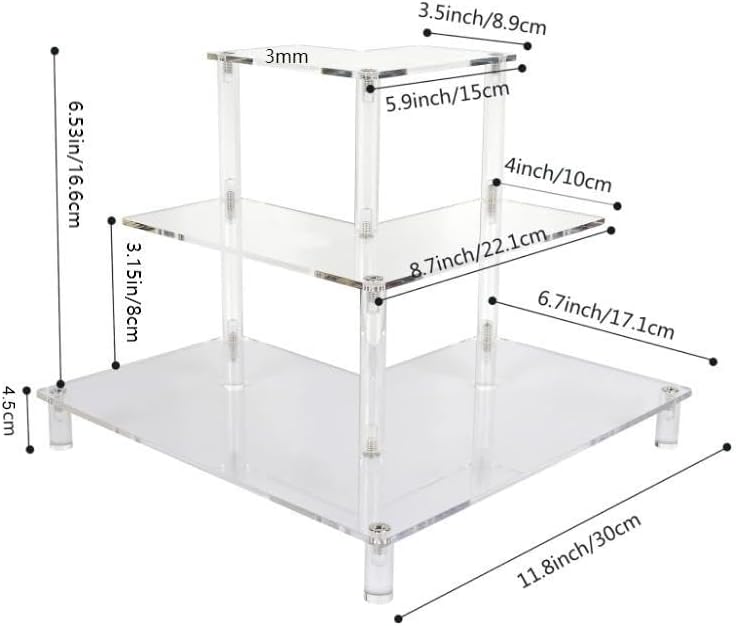 3 Tier Acrylic Display Riser,  - Pop Display Shelf incelemesi ve fiyatı