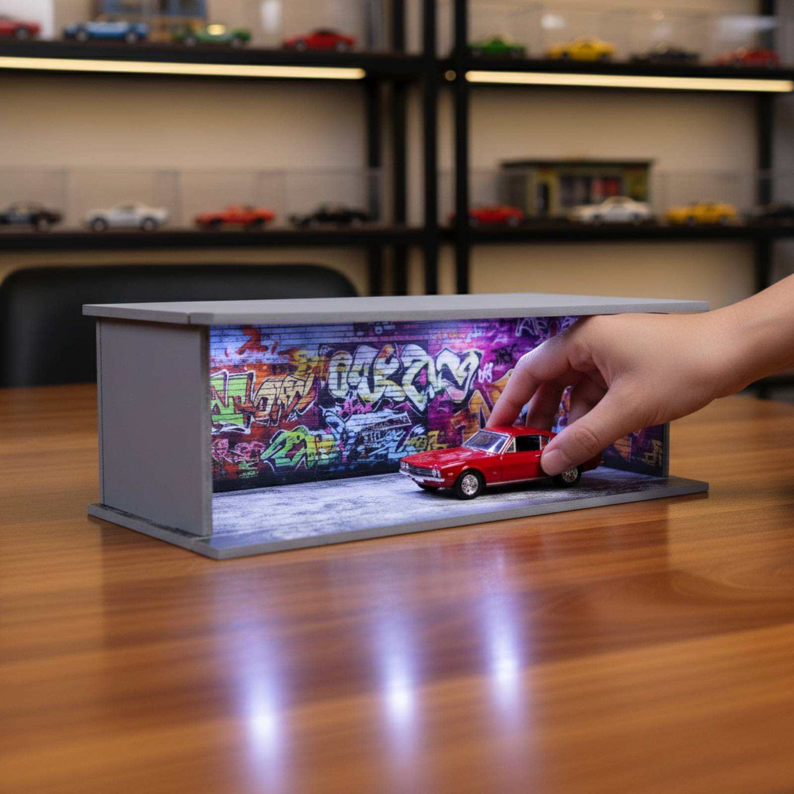 Graffiti Parking Garage Displa - Display Case Acrylic incelemesi ve fiyatı