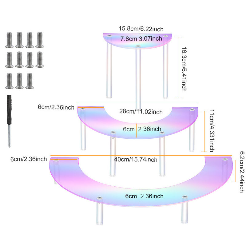 1 set 3 Tier Acrylic Display R - Display Risers Set incelemesi ve fiyatı