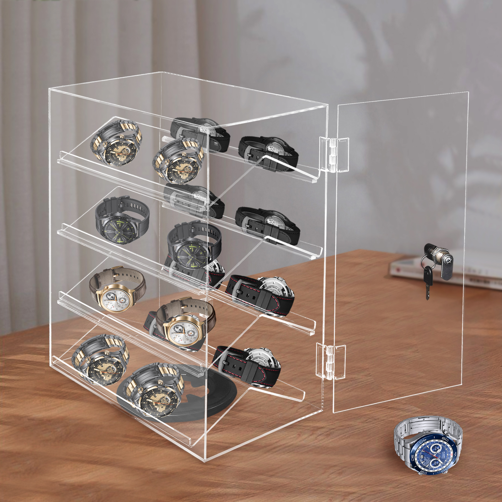 360° Rotating Clear Acrylic Di - Display Case Acrylic incelemesi ve fiyatı