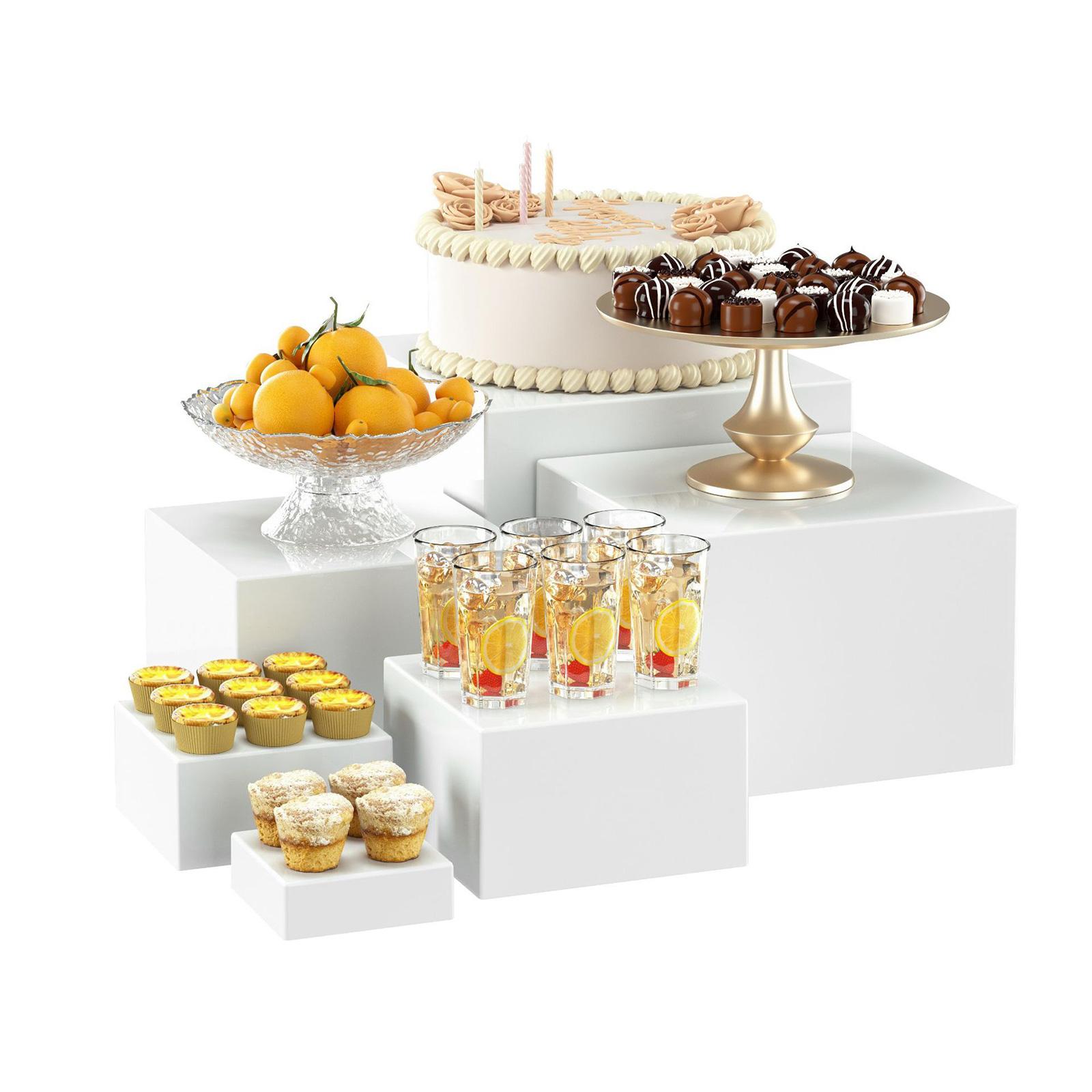 6x Acrylic Buffet Riser Desser - Display Risers Set incelemesi ve fiyatı