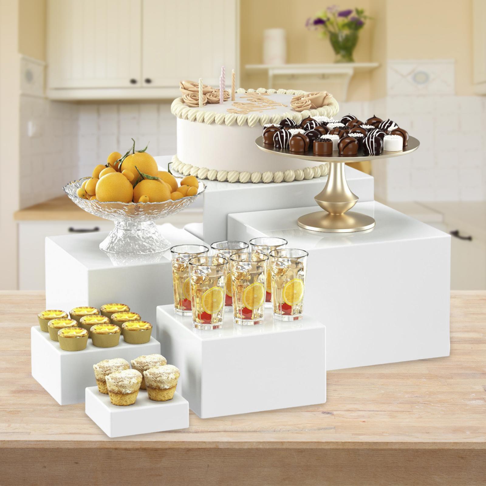 6x Acrylic Buffet Riser Desser - Display Risers Set incelemesi ve fiyatı