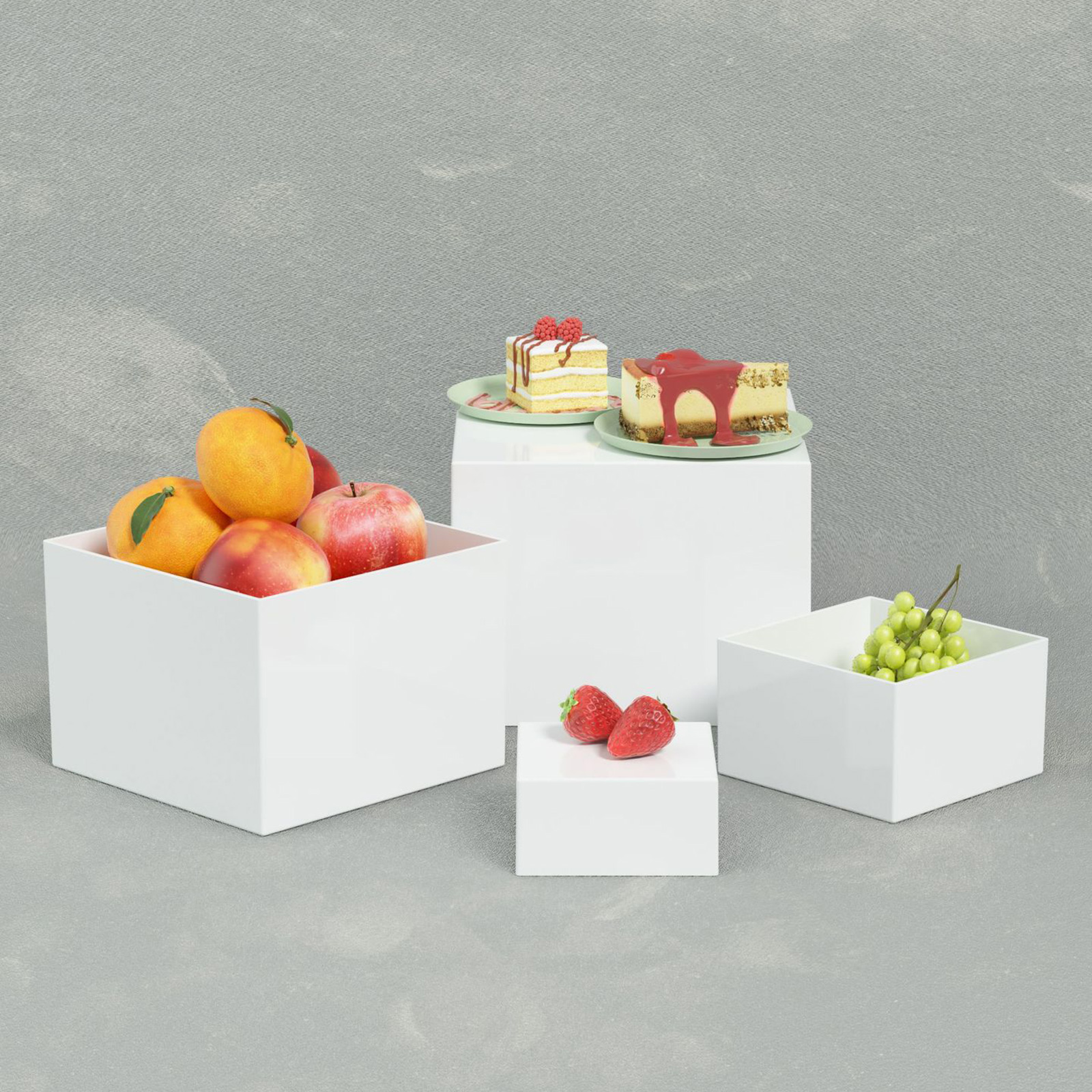 6x Acrylic Buffet Riser Desser - Display Risers Set incelemesi ve fiyatı