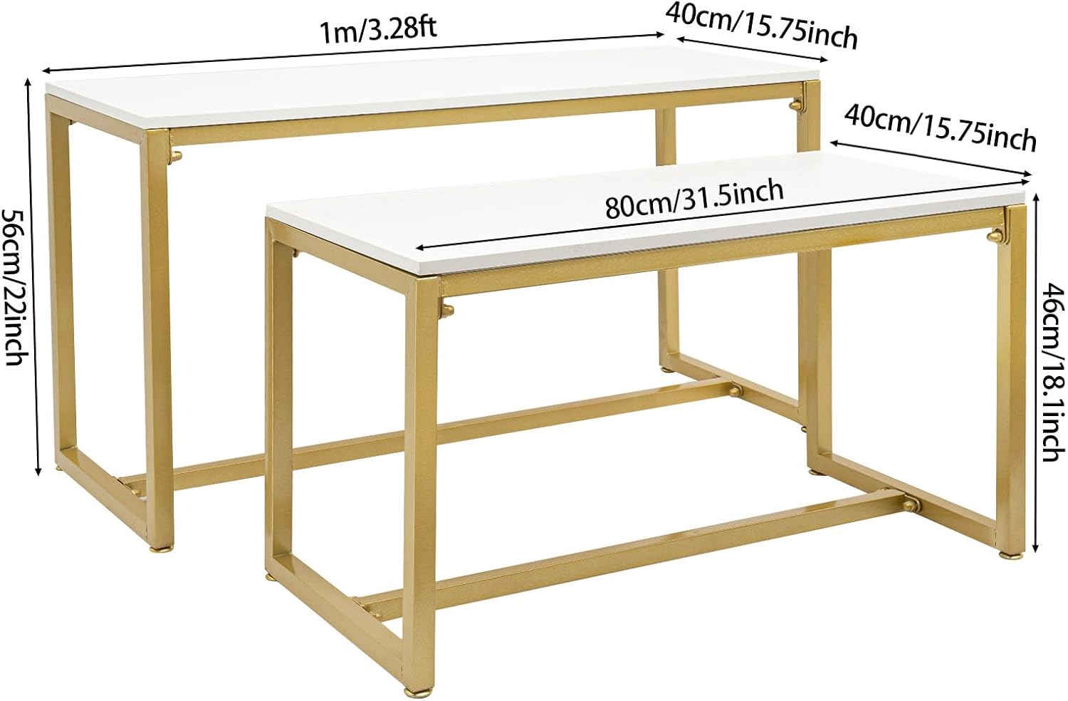 2-Piece Set Gold Modern Nestin - Display Risers Set incelemesi ve fiyatı