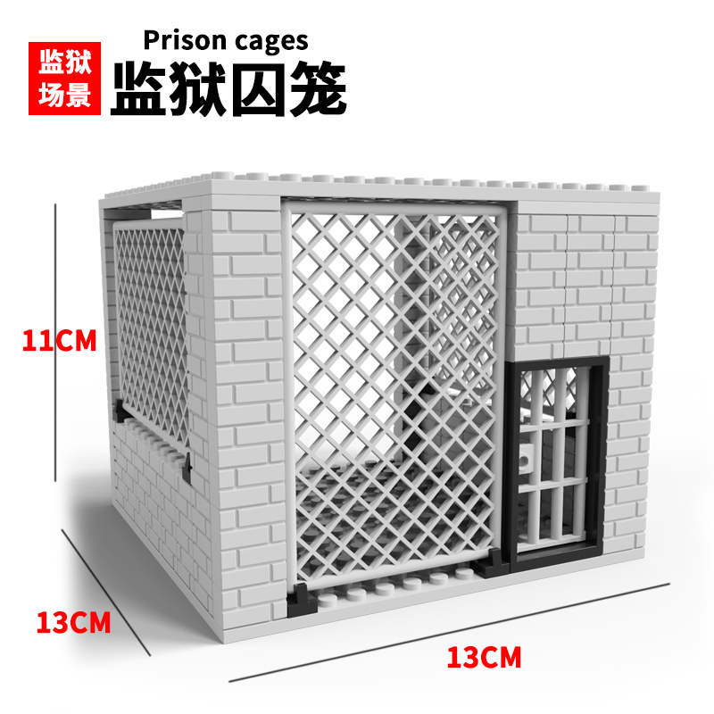 WW2 Military Prison Cage MOC B - Lego Minifigure Holder incelemesi ve fiyatı