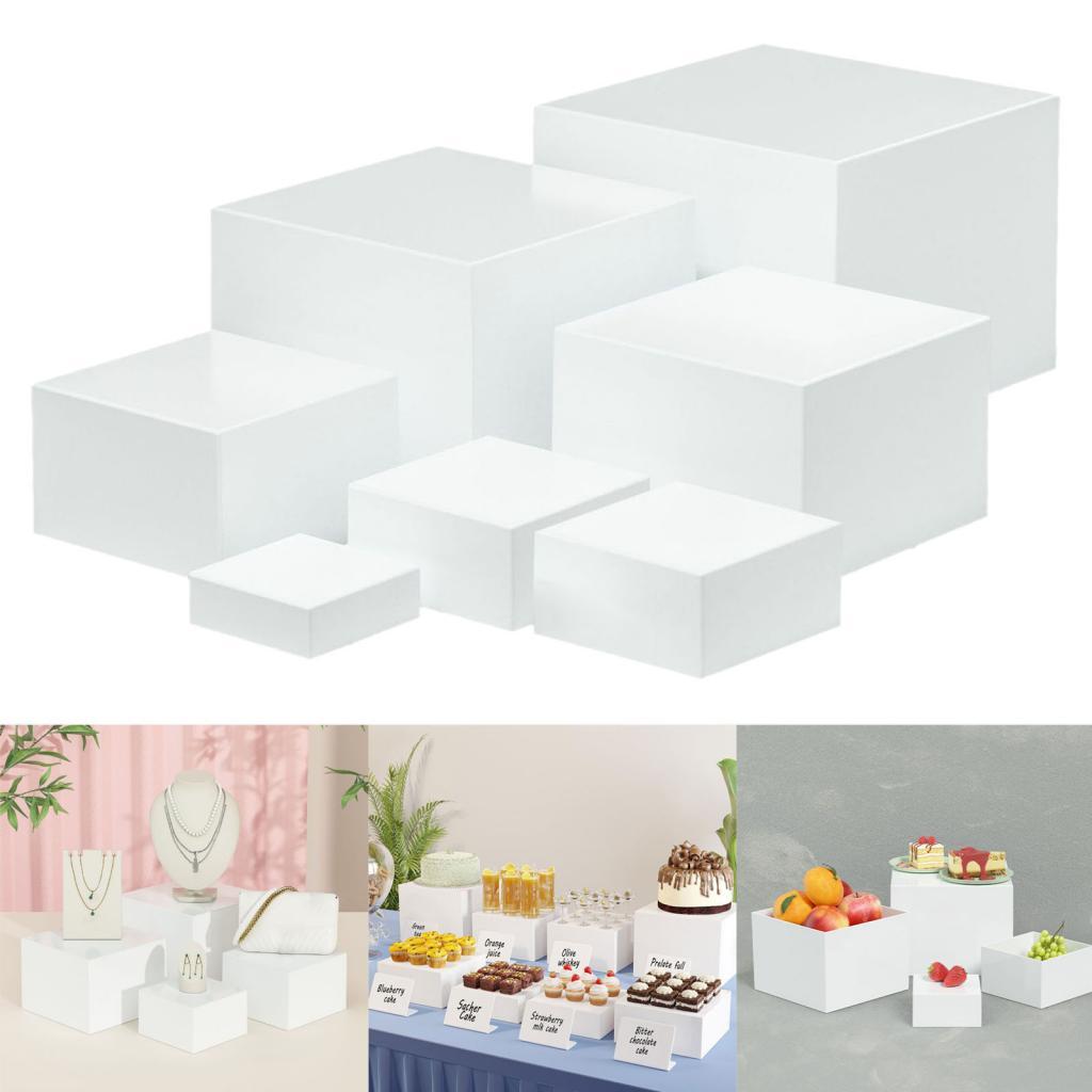 7 Pieces Acrylic Cube Display  - Display Risers Set incelemesi ve fiyatı