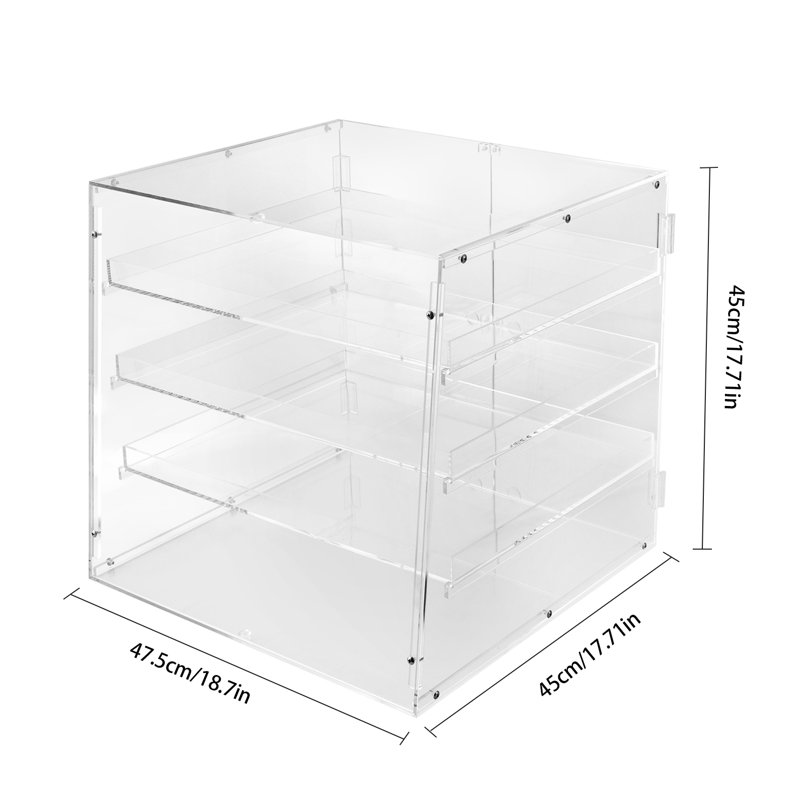 18.7×17.71×17.71inch 3-tier Ac - Display Case Acrylic incelemesi ve fiyatı