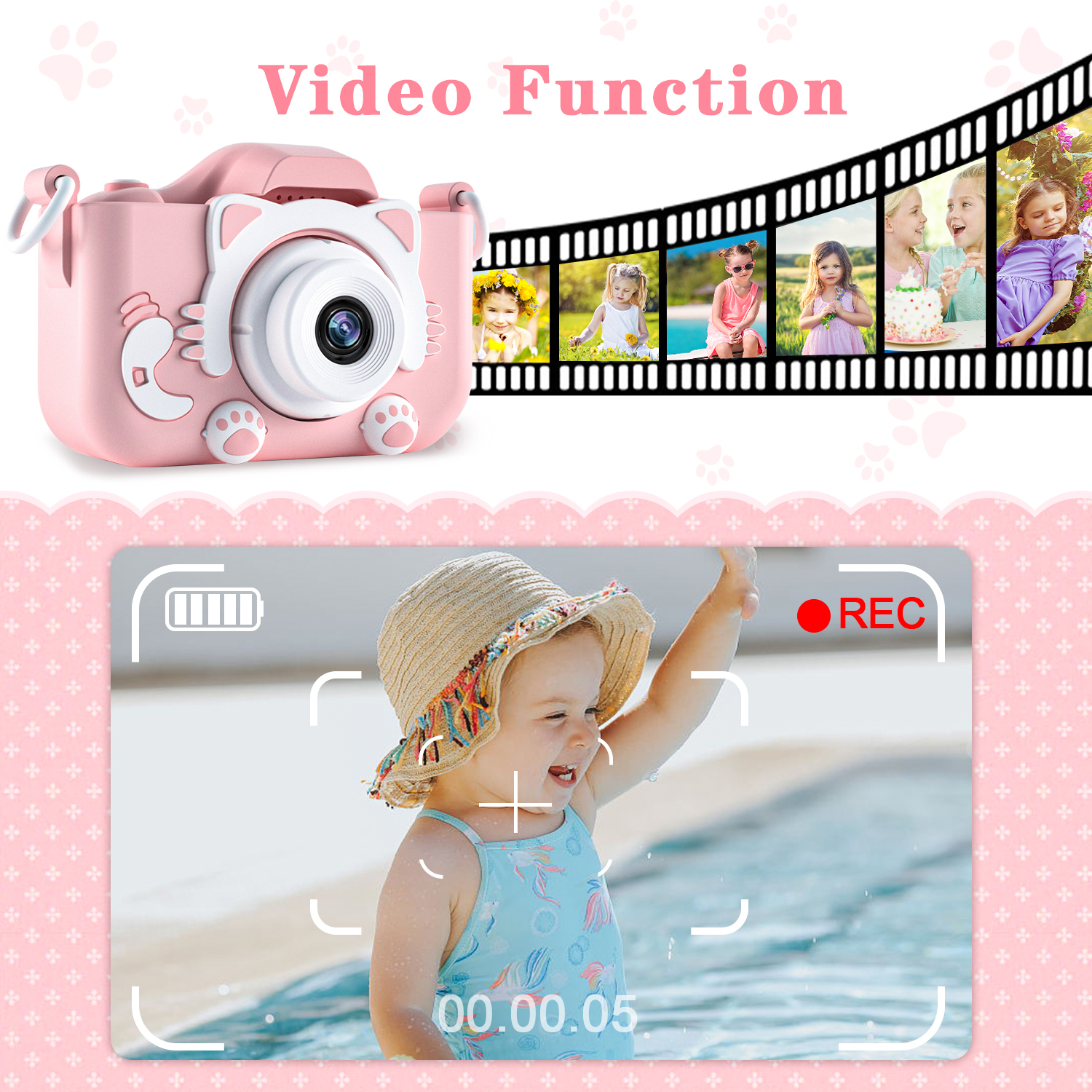 Kids Camera for Girls 1080P HD - Graded Card Display incelemesi ve fiyatı