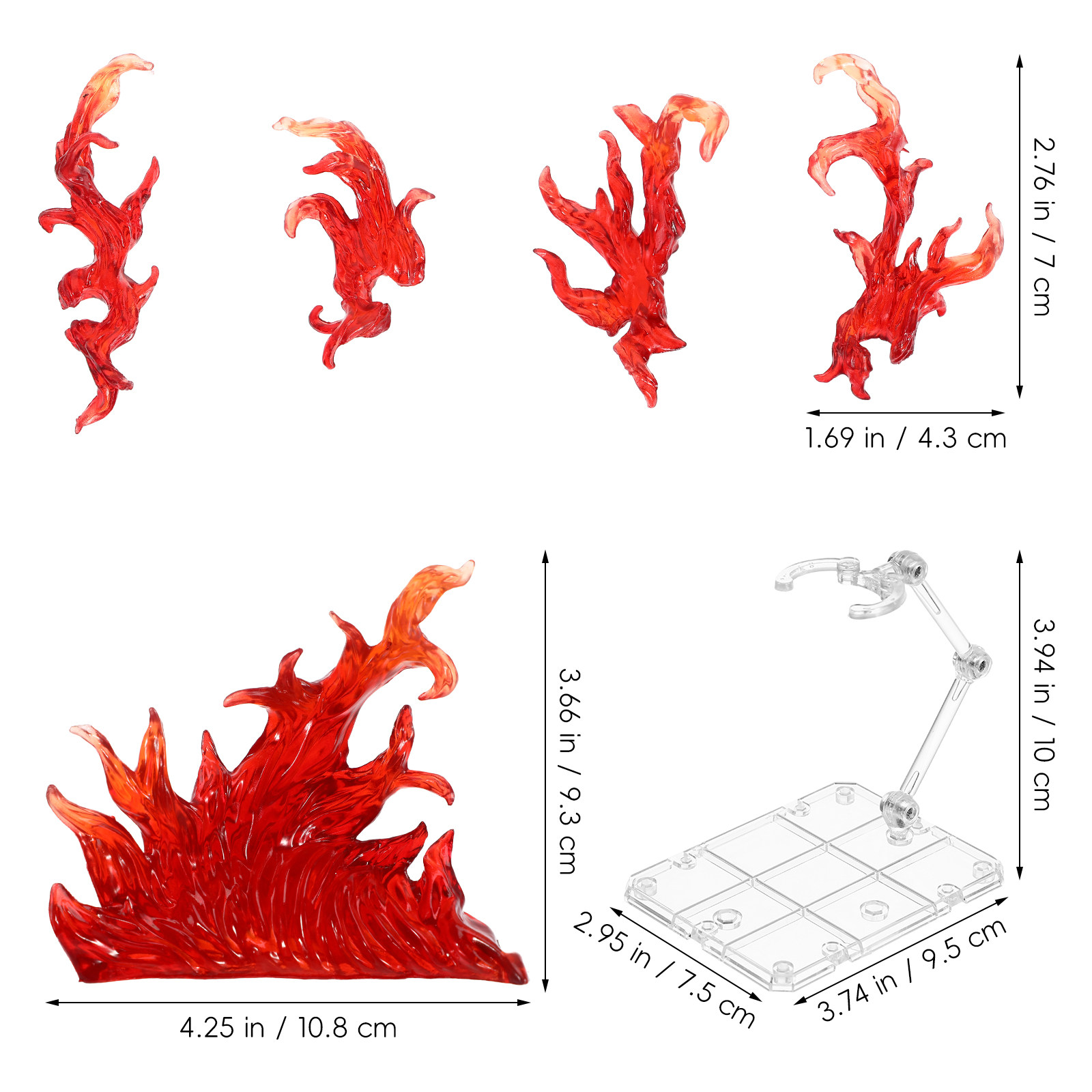 1Set Flame Effect Action Figur - Action Figure Stand incelemesi ve fiyatı
