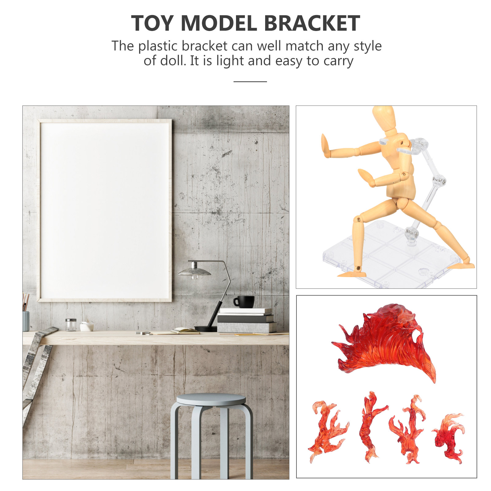 1Set Flame Effect Action Figur - Action Figure Stand incelemesi ve fiyatı