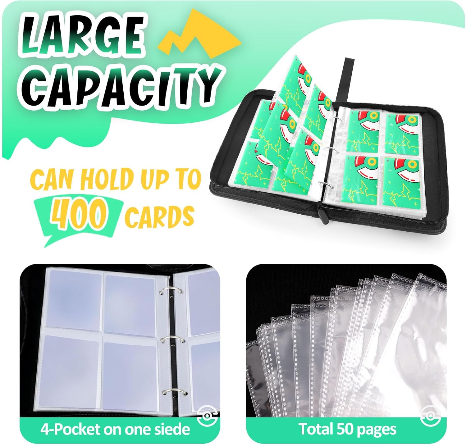 400 Pockets Card Binder with 5 - Trading Card Binder incelemesi ve fiyatı