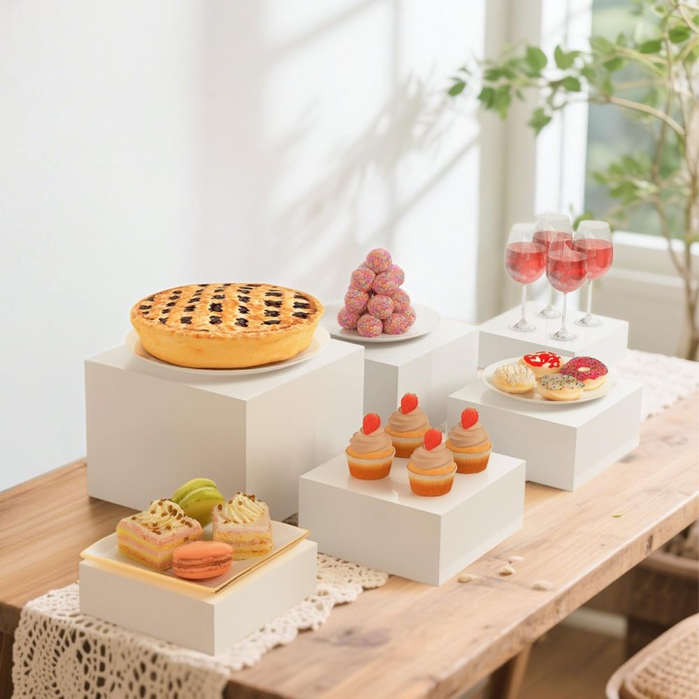 【8Pcs】 Buffet Risers,Dessert T - Display Risers Set incelemesi ve fiyatı