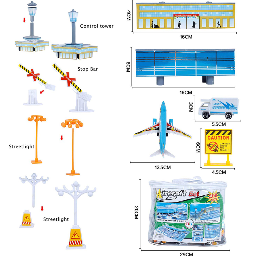 200Pcs Aircraft Airports Model - Model Airplane Plastic incelemesi ve fiyatı
